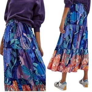 Anthropologie Cecilia Pettersson Bea Tiered Maxi Skirt Sz M